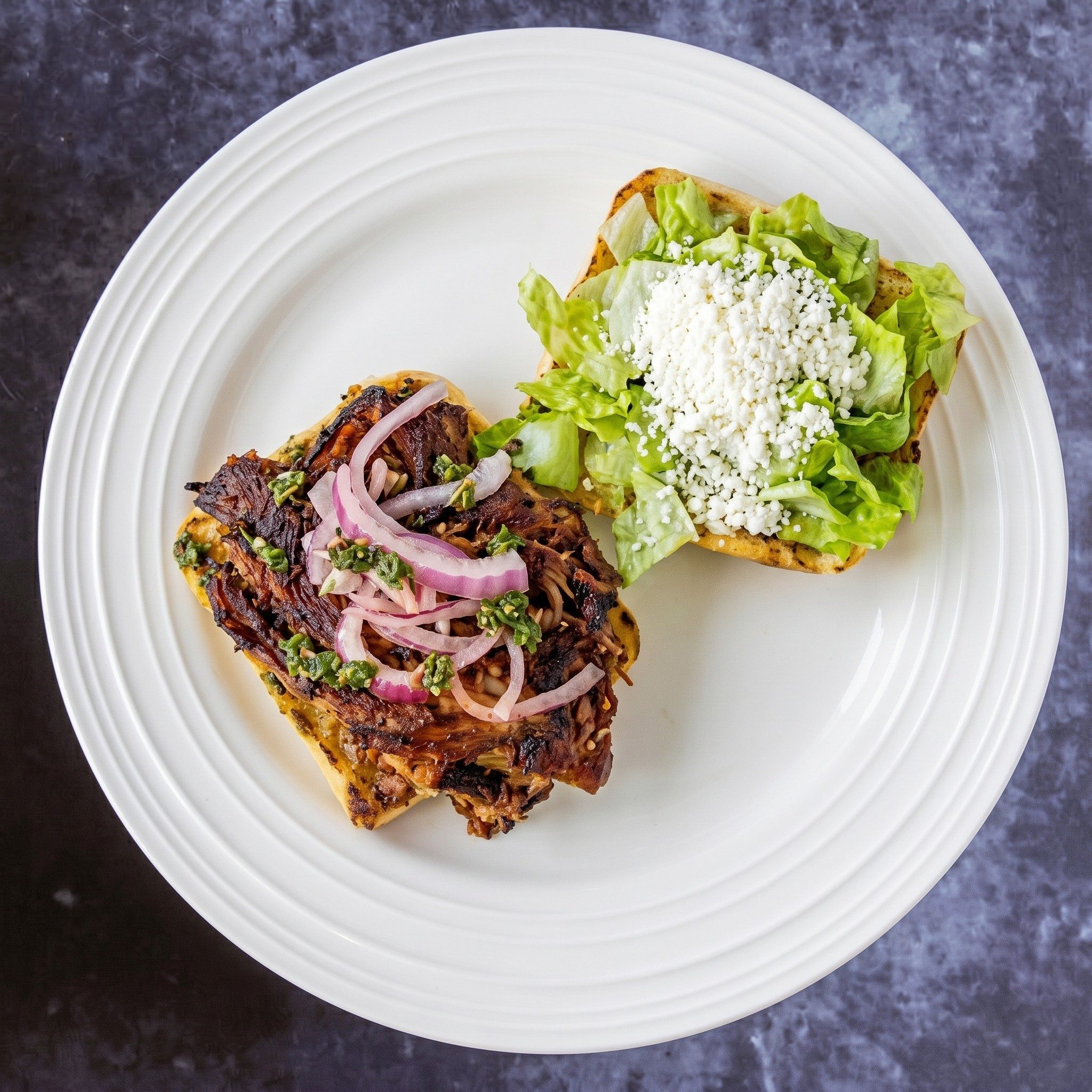 Oven-Roasted Pork B*** Steak Sandwich.
