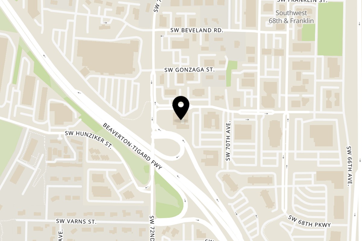 Map showing the location of María Latina on 7100 SW Hampton St in Tigard